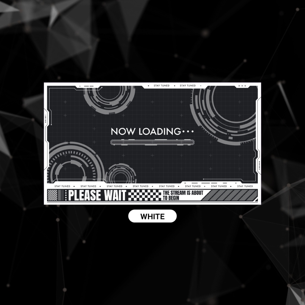 【動く配信待機画面】CYBER HUD|7色展開・ループ対応・VTuber向け
