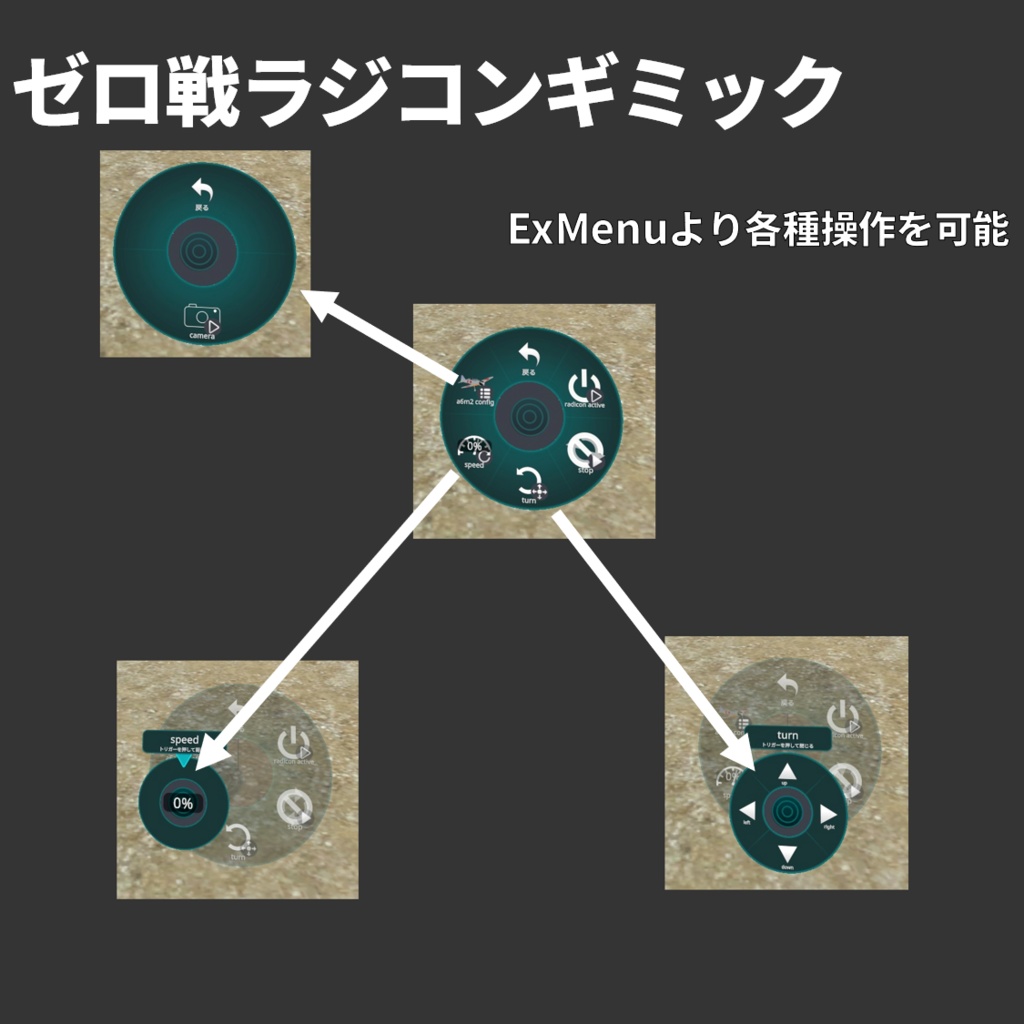 【MA対応】アバター用ラジコンギミック【ゼロ戦モデル付】