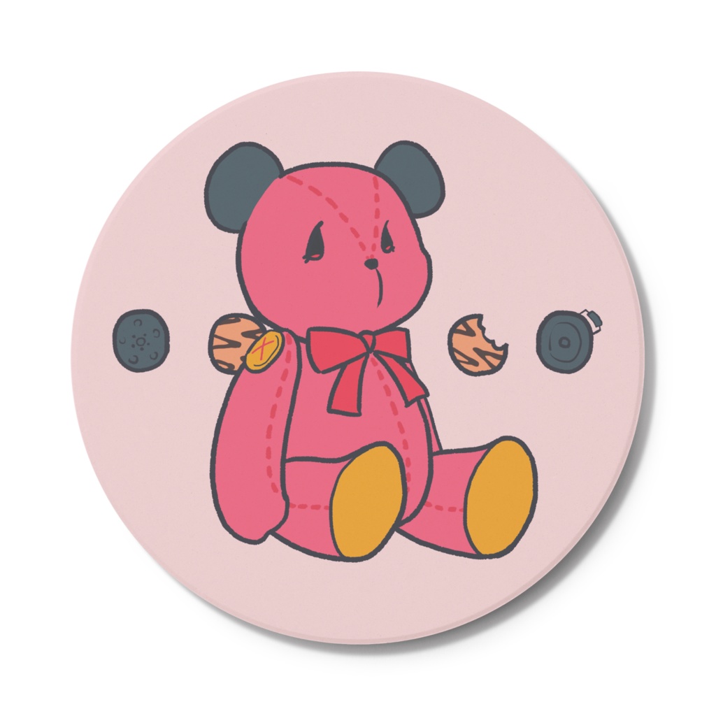 【非公式】じらいちゃんイメージベア珪藻土コースター