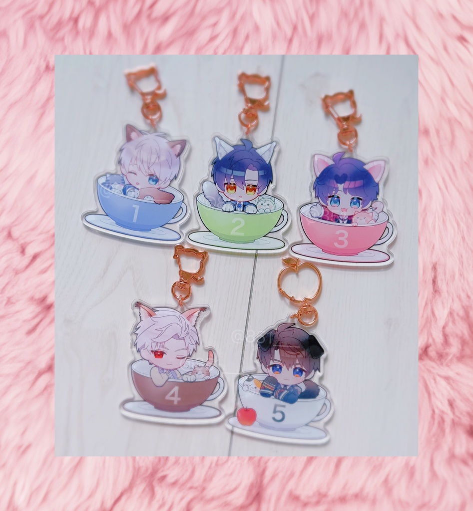 にゃんわんカード風アクリルチャーム