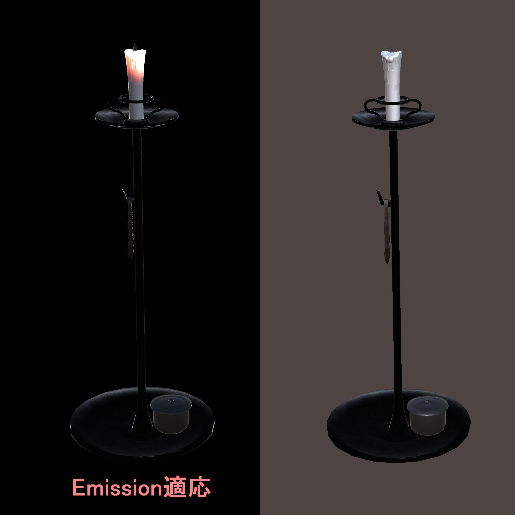 和風3Dモデル「燭台」