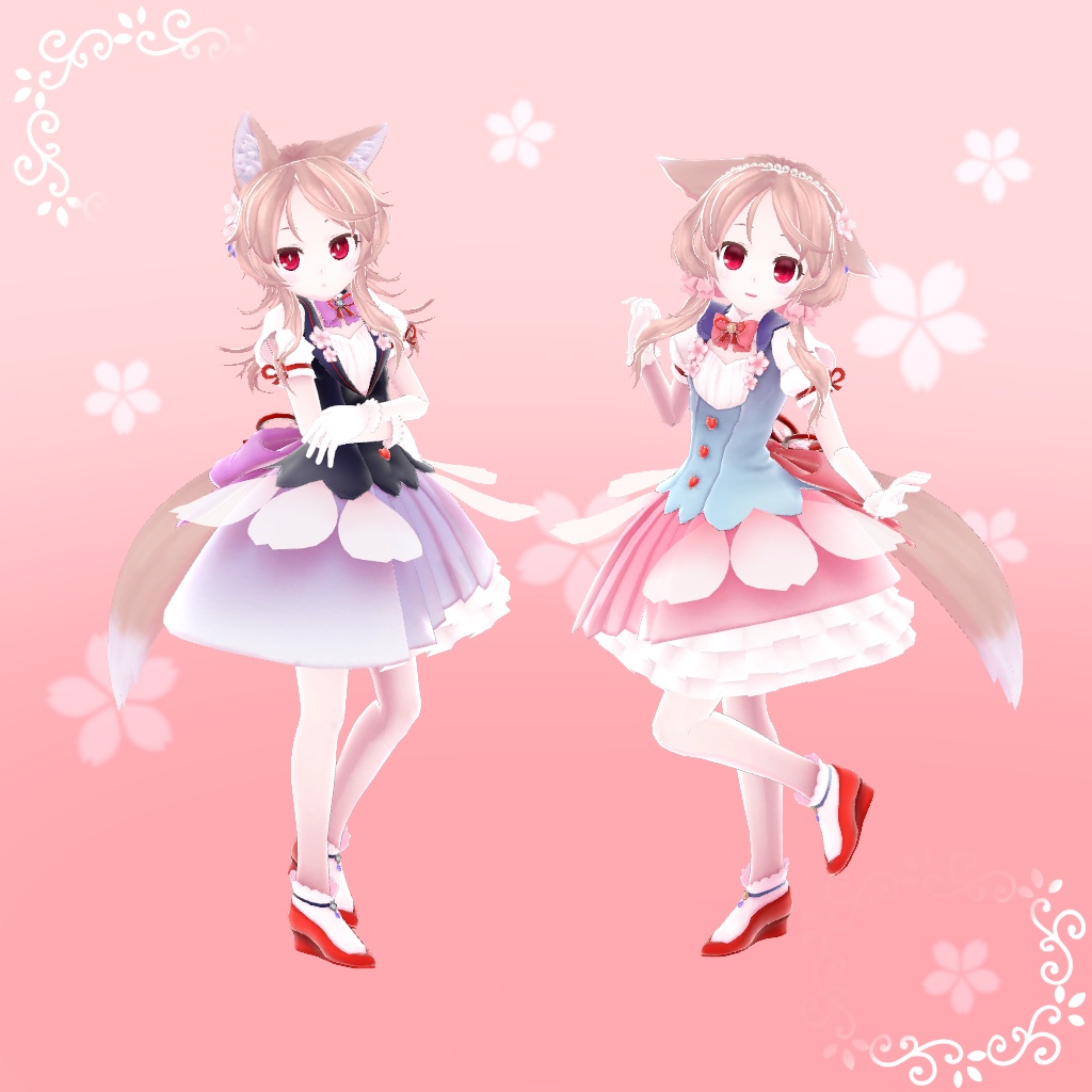 櫻歌ミコ10周年記念(2019年)衣装3Dモデル(VRChat用Unitypackage/ MMDモデル)