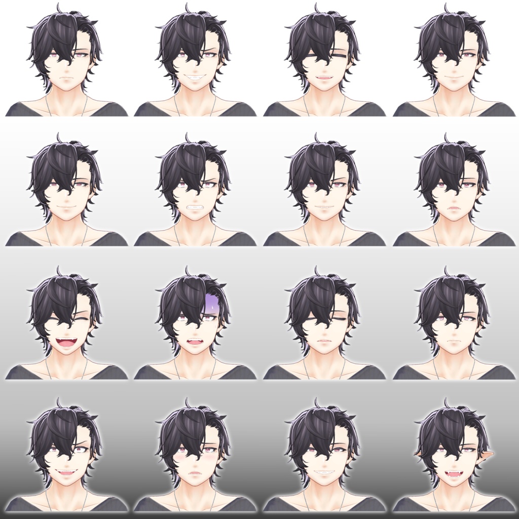 VRアバター想定3Dアバター「烏丸(Karasuma)」(VRChat想定&VRM)