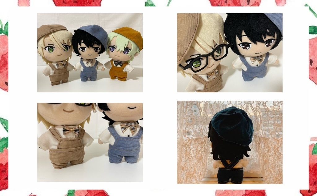 ベレー帽とサロペセット