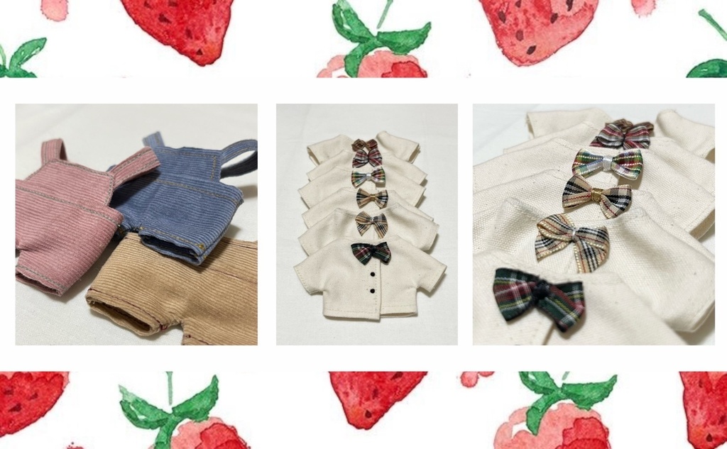 ベレー帽とサロペセット