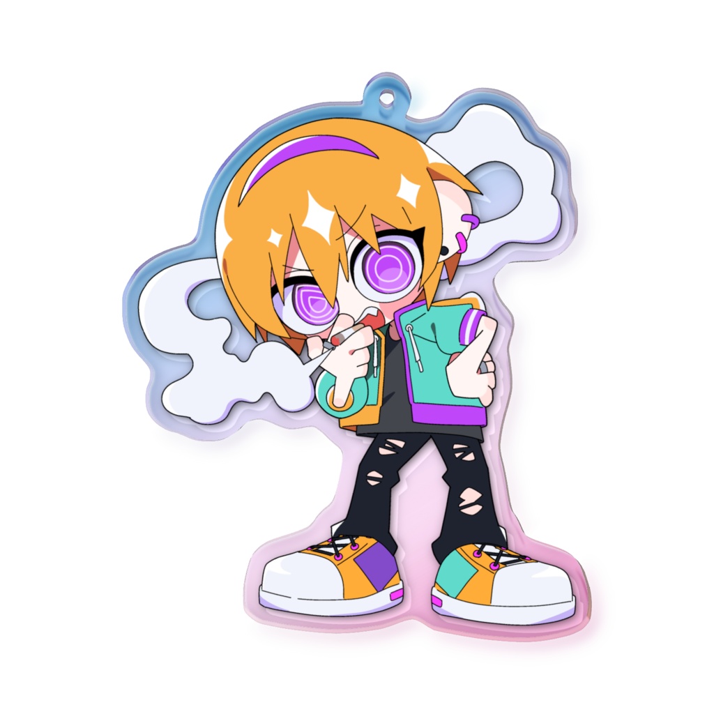 オーロラアクリルキーホルダー