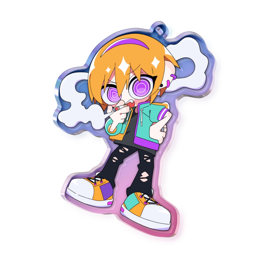 オーロラアクリルキーホルダー