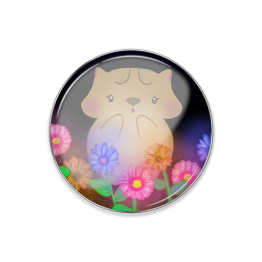 光るお花とウォン美ちゃん