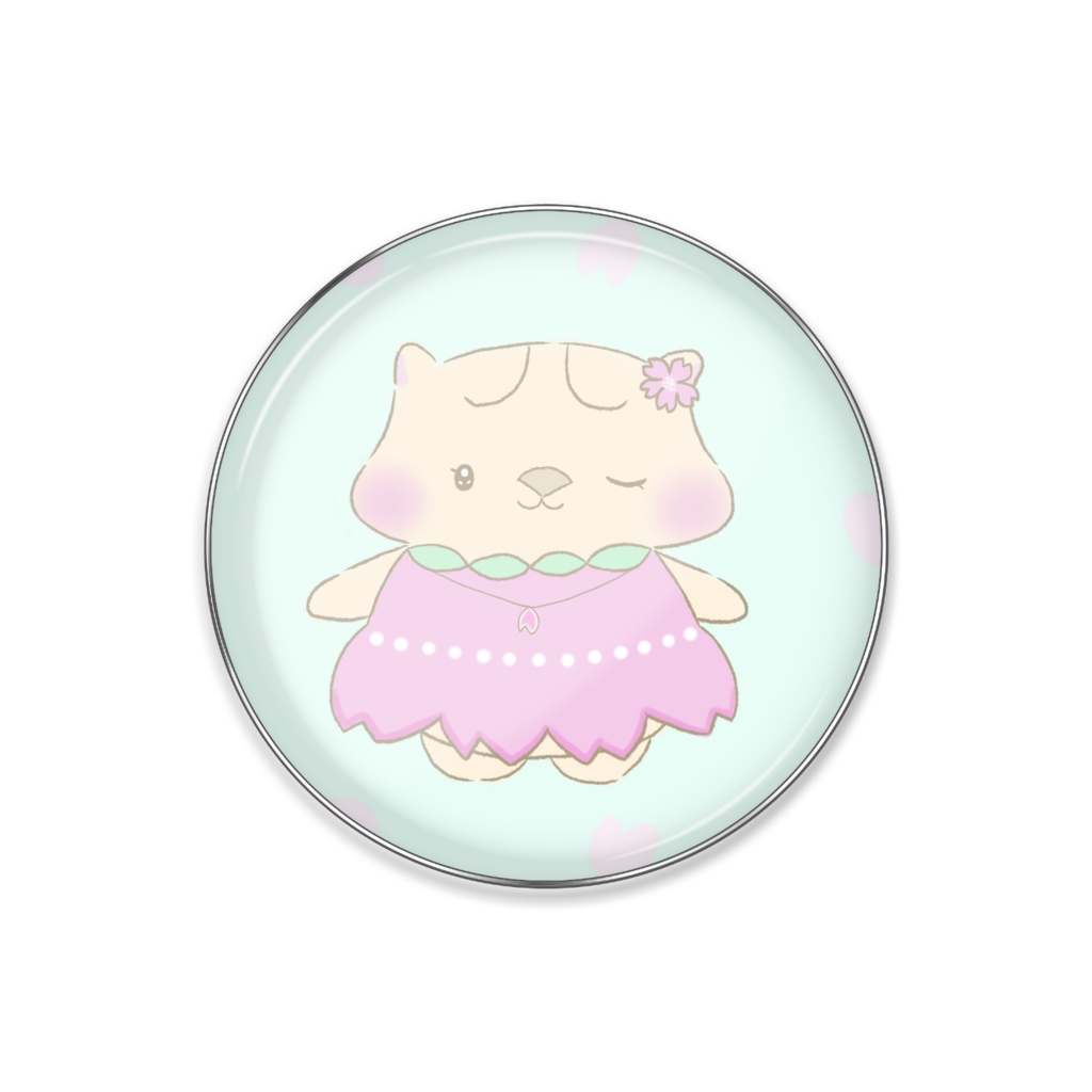 桜コーデのウォン美ちゃん