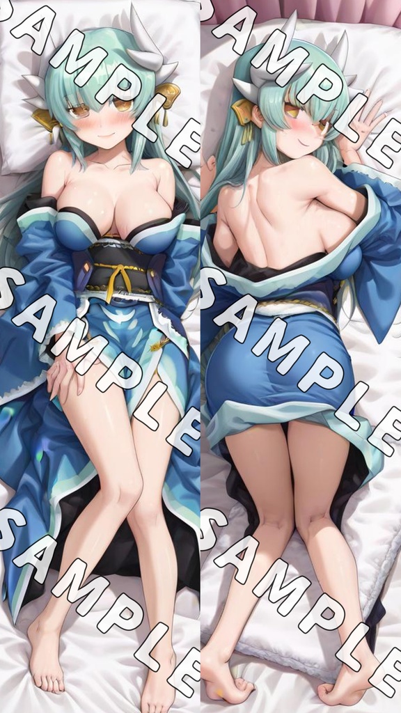 【AI生成イラスト制作】清姫(第一再臨風 Bバージョン) 抱き枕カバー(500x1600mm 2wayトリコット生地)