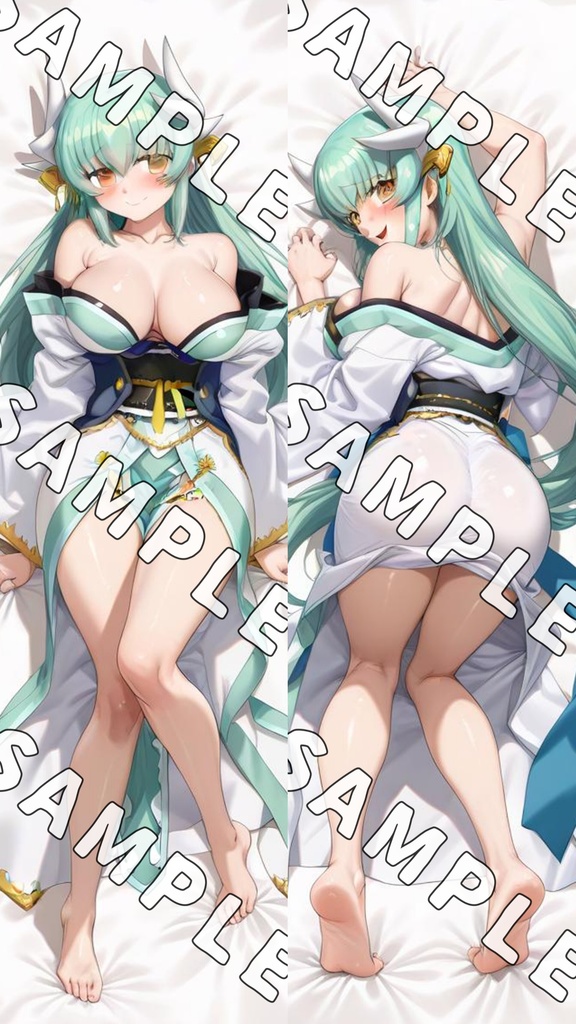 【AI生成イラスト制作】清姫(第二再臨風 Bバージョン) 抱き枕カバー(500x1600mm 2wayトリコット生地)