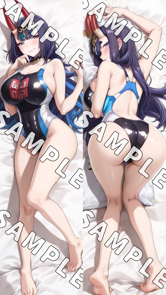 【AI生成イラスト制作】FGO 酒呑童子 大人バージョン 抱き枕カバー(500x1600mm 2wayトリコット生地)