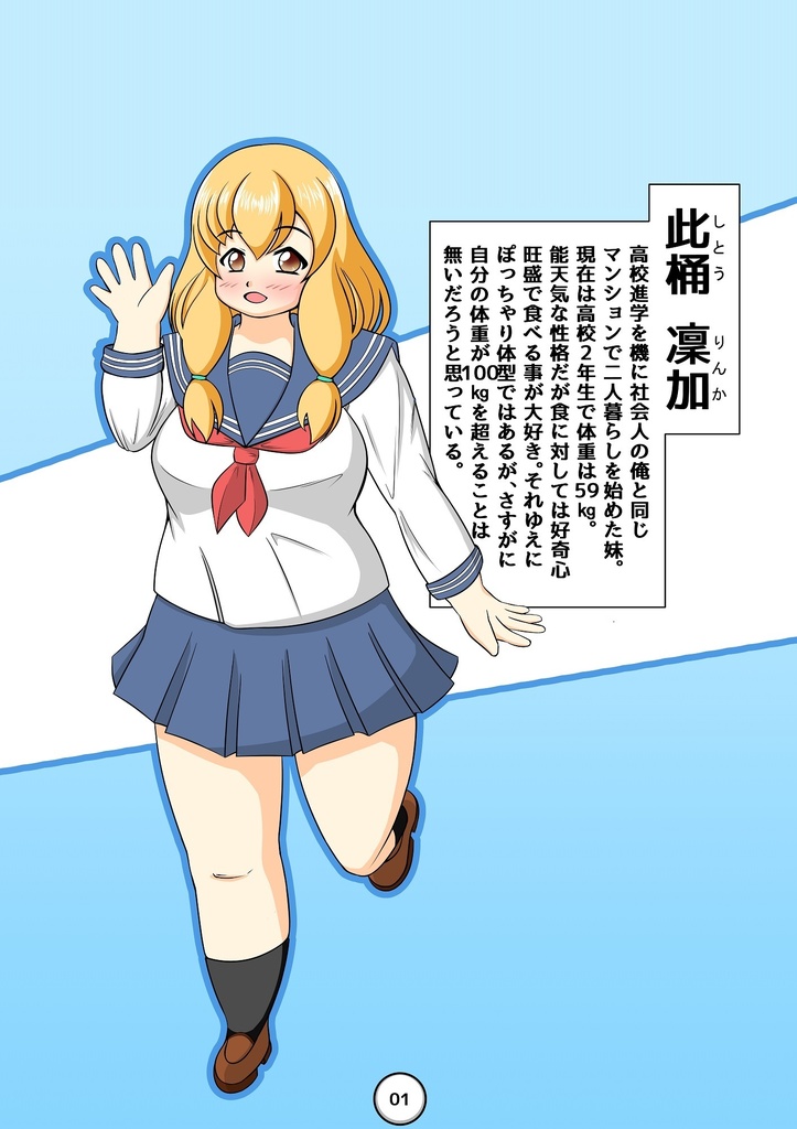 100日後、100㎏になる妹