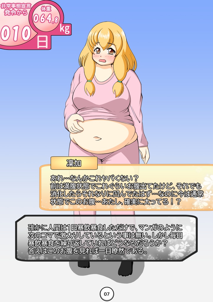 100日後、100㎏になる妹