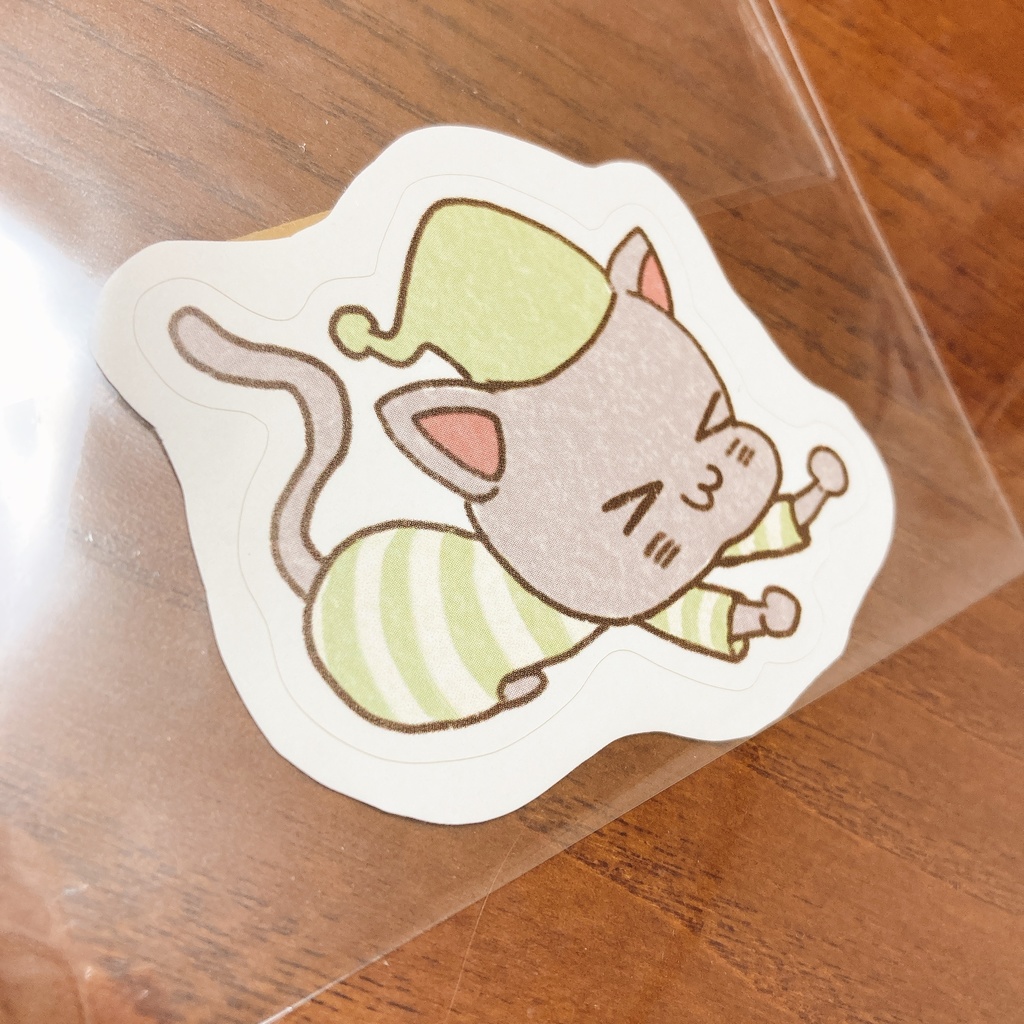 おねむネコステッカーセット