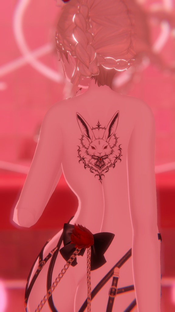 【VRC向け/4K PNG】Gothic Bunny Tattoo Pack|11種+無料2種