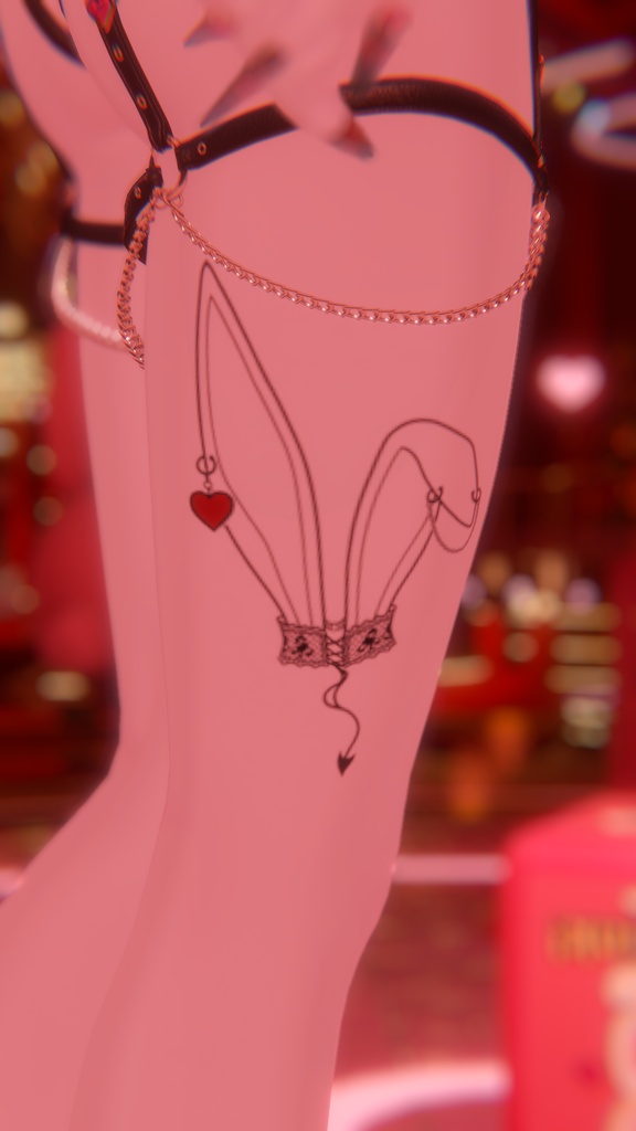 【VRC向け/4K PNG】Gothic Bunny Tattoo Pack|11種+無料2種