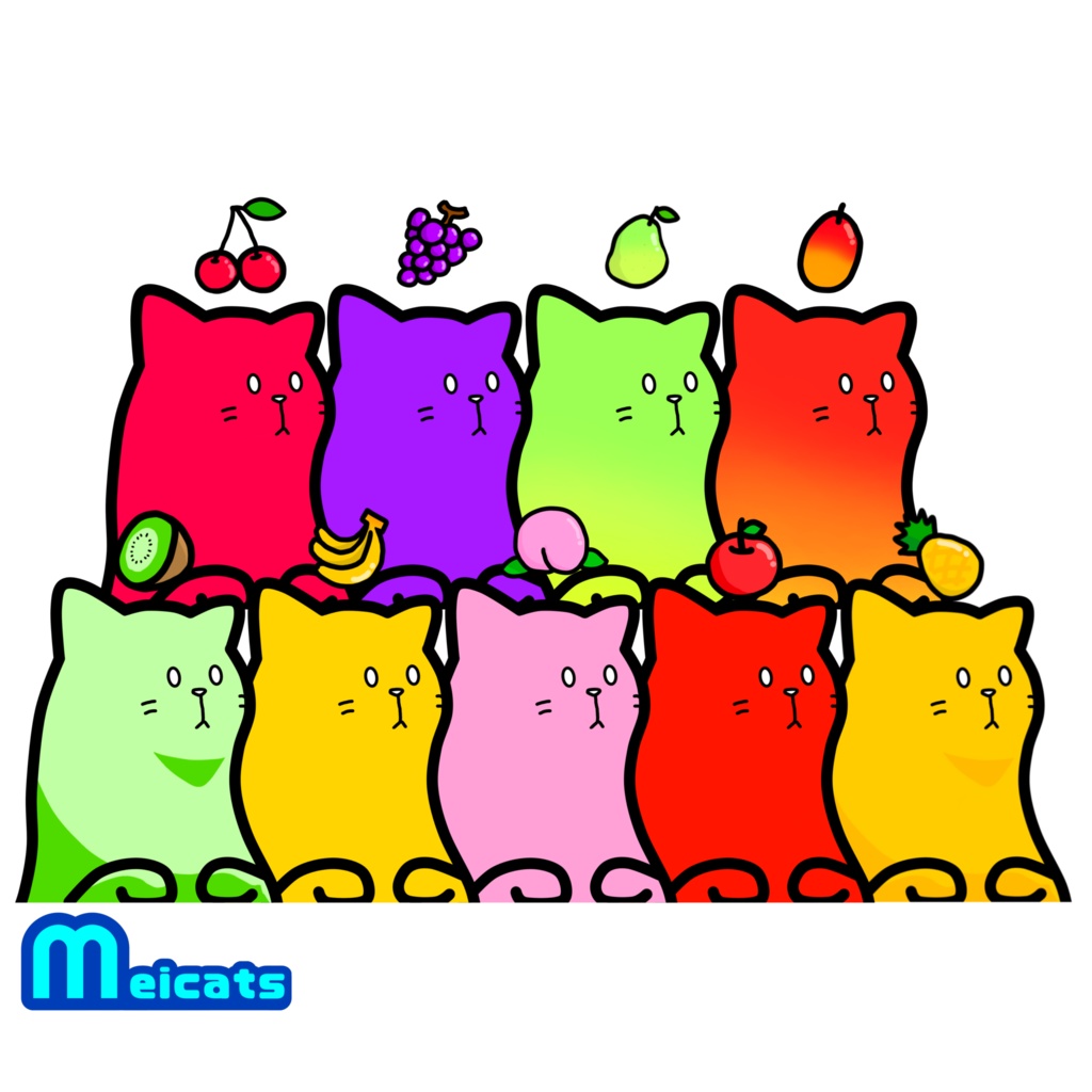 【Meicats】Tシャツ<フルーツシリーズ>