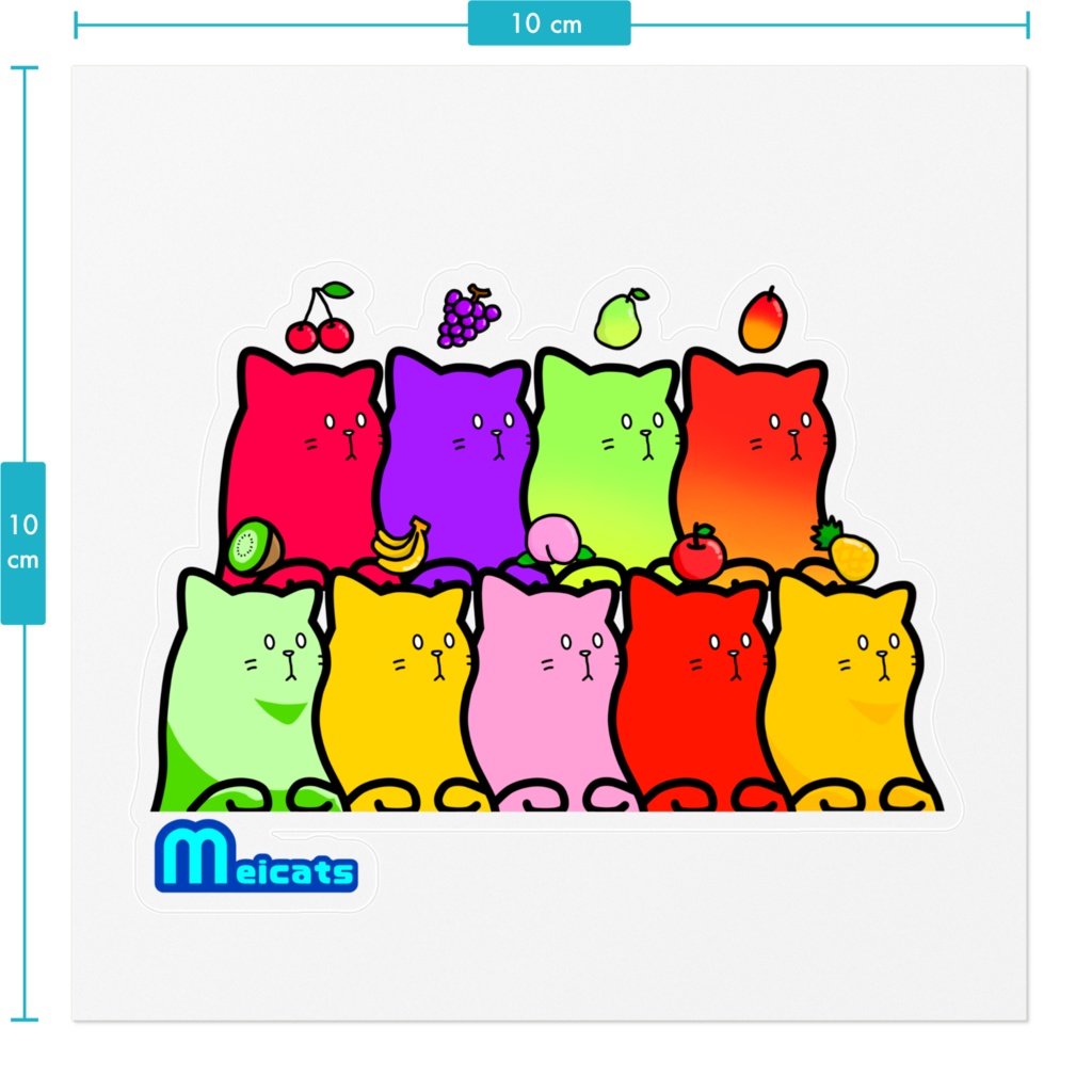 【Meicats】ステッカー<フルーツシリーズ>