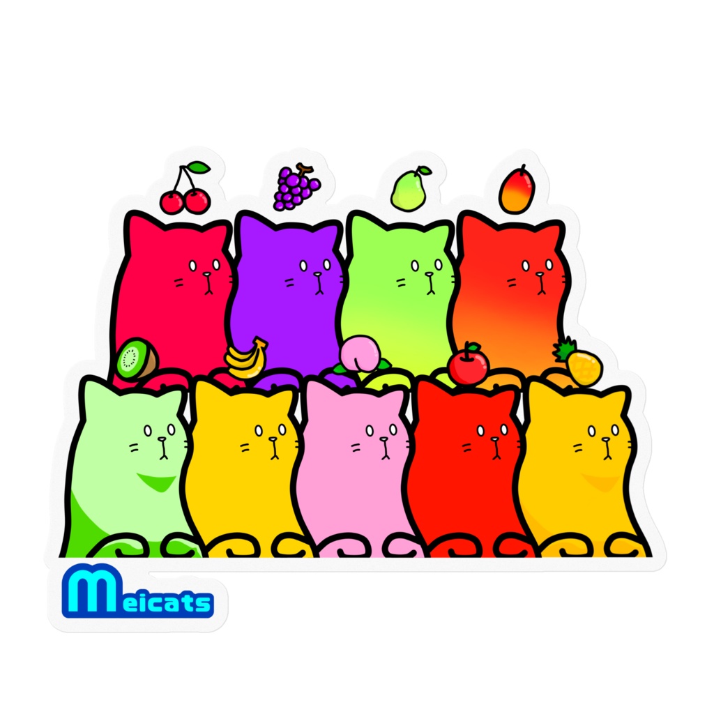 【Meicats】ステッカー<フルーツシリーズ>