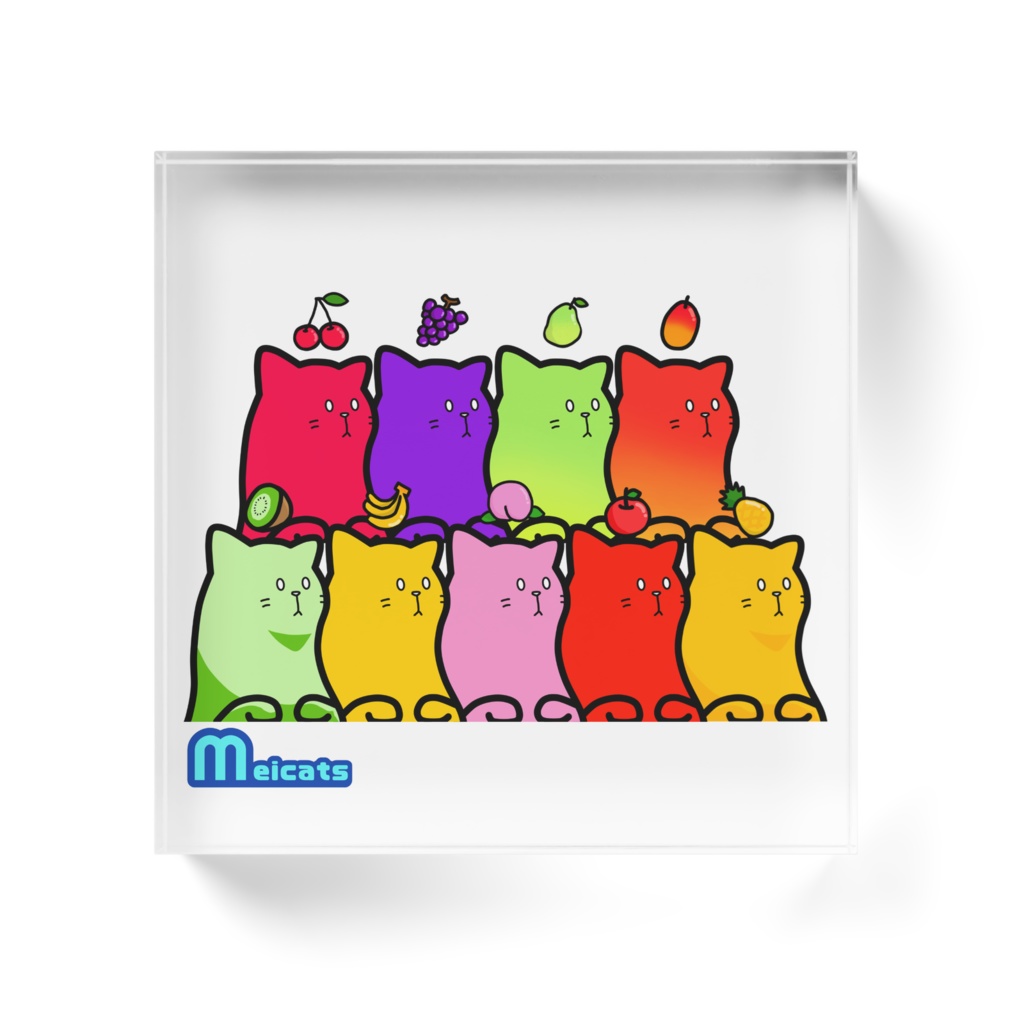 【Meicats】アクリルブロック<フルーツシリーズ>