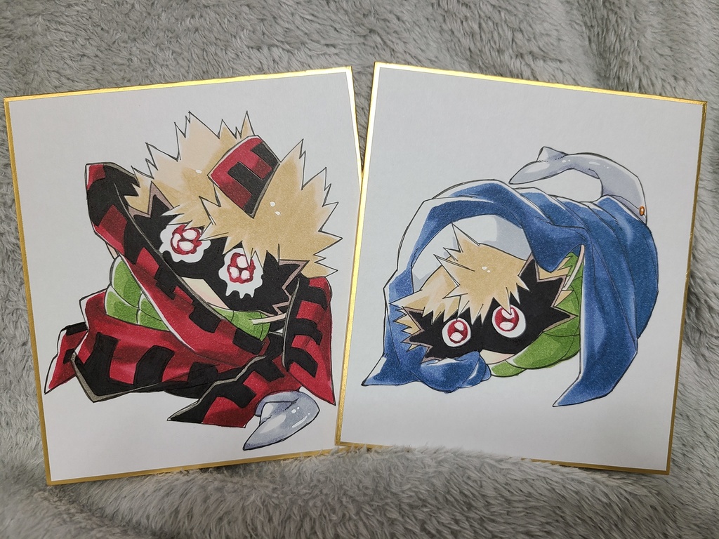 使い魔ﾁｬﾝ カラーミニ色紙