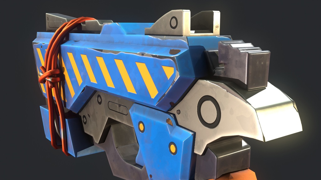Stylized Hand painted Pistol