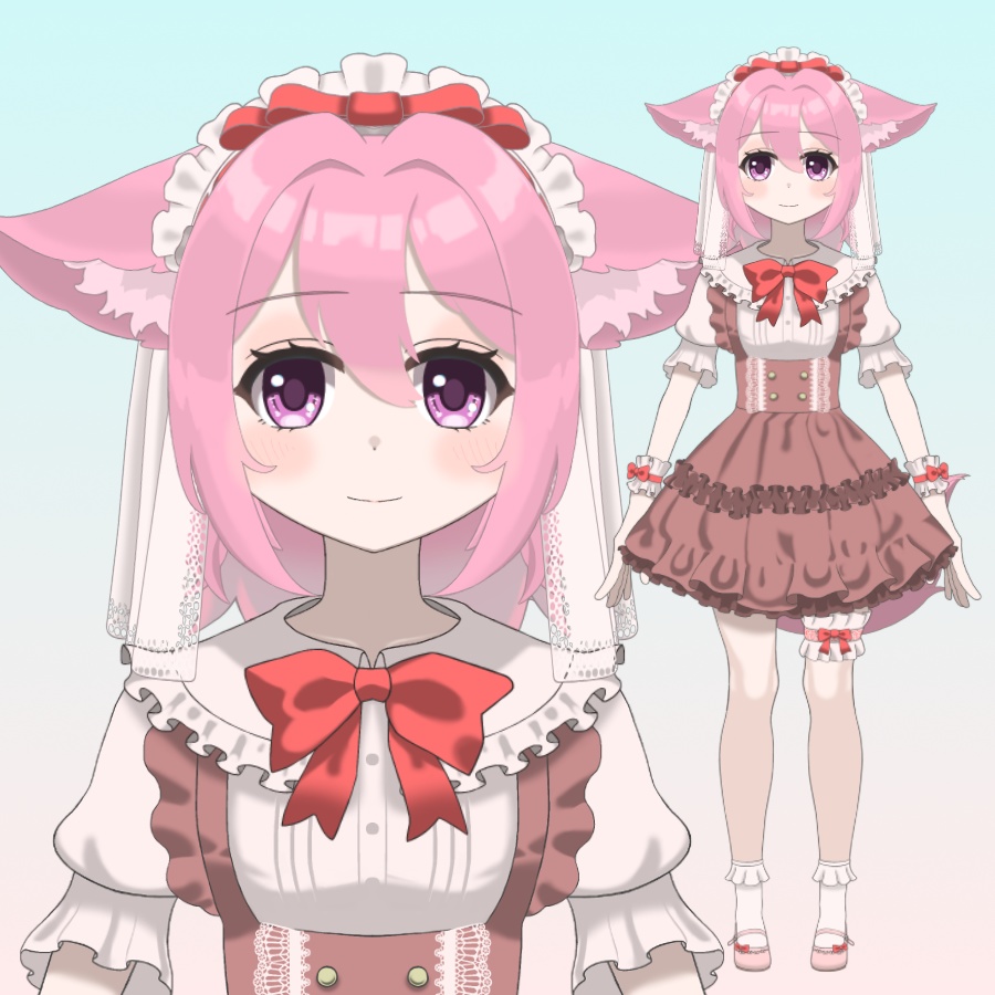 【live2d】【汎用モデル】狐耳の女の子