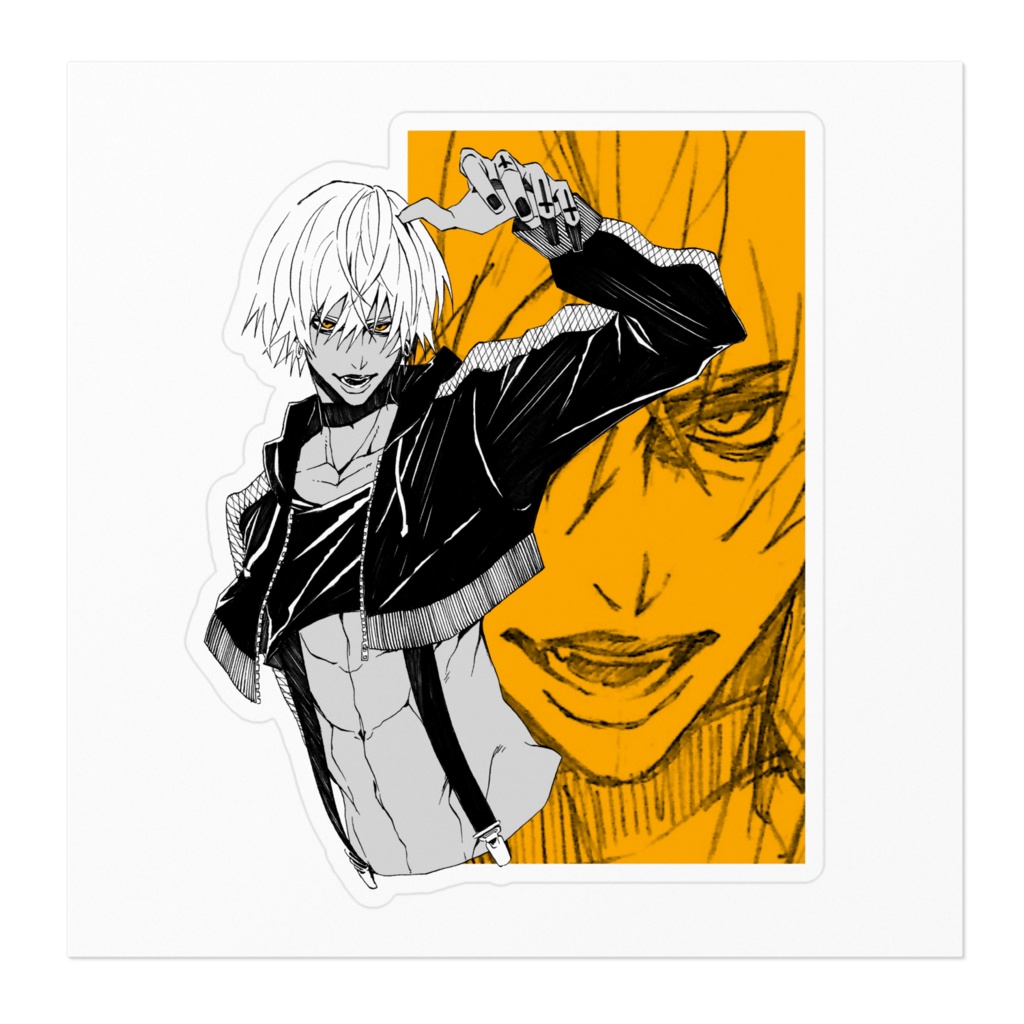 少年Rスクエア -ステッカー ver.O-