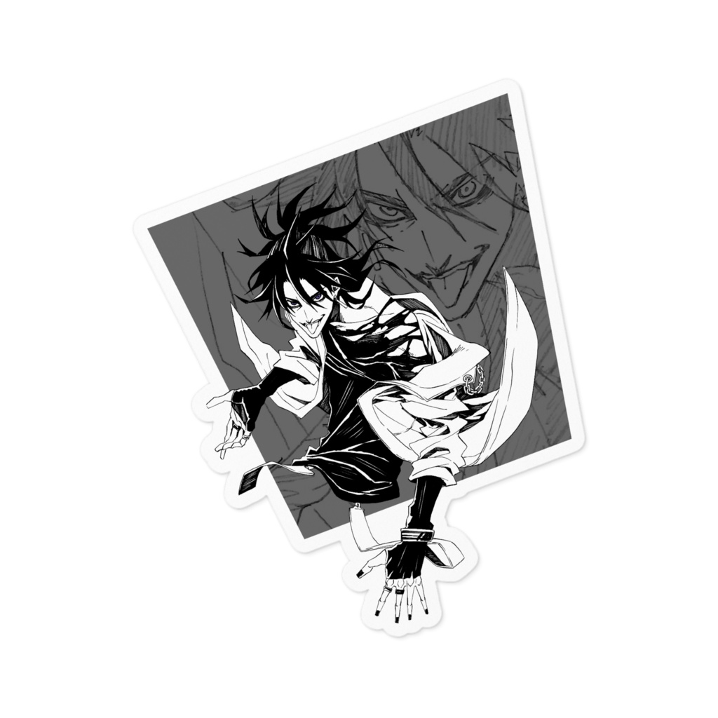 独狼〈DOKURO〉スクエア -ステッカー ver.G-