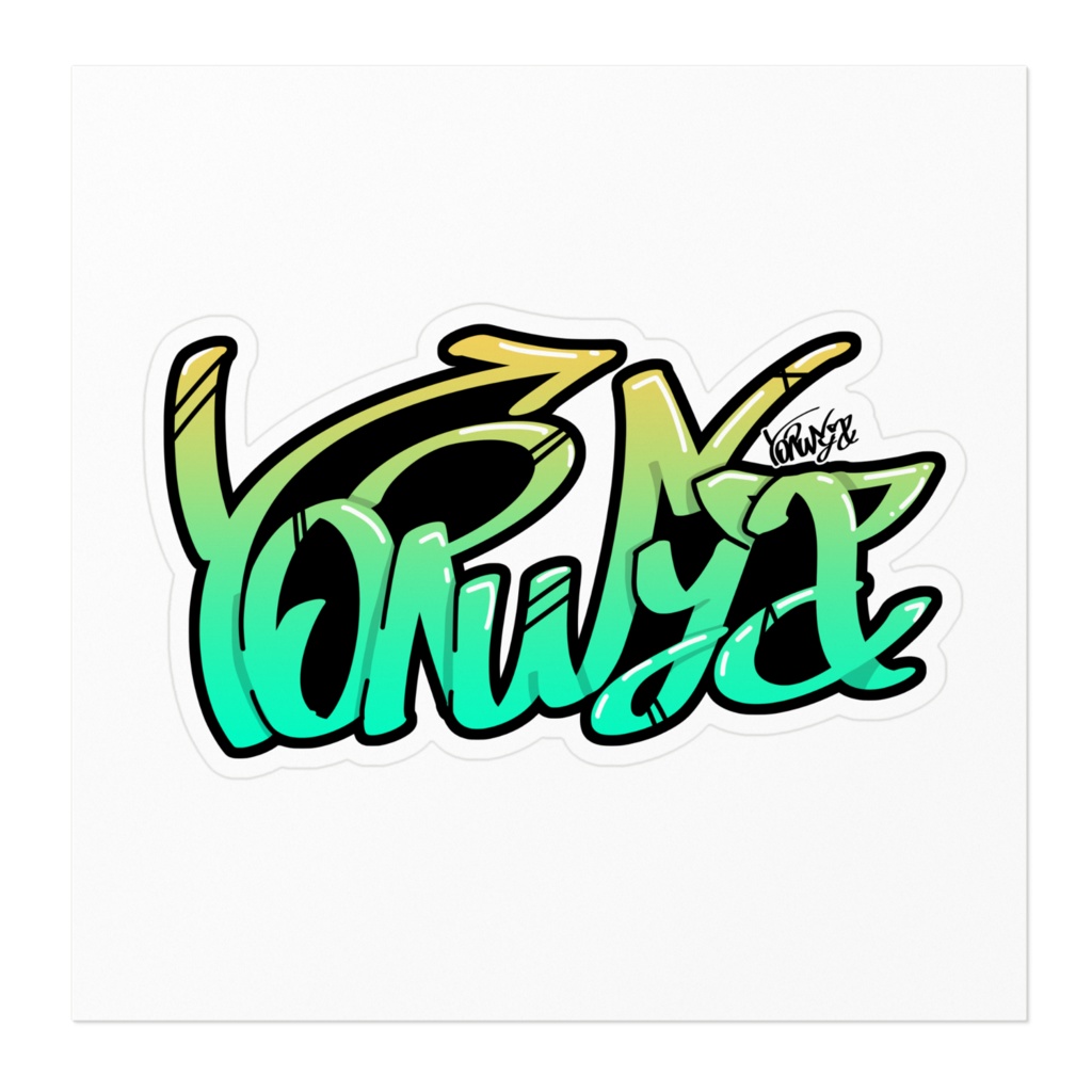 グラフィティステッカー(yorunya タギングスタイル)