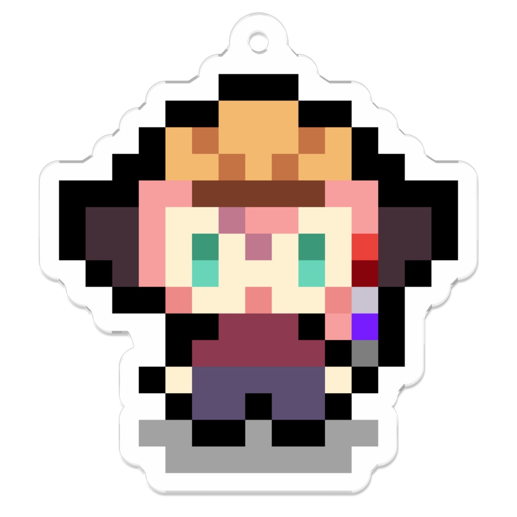 ドット絵よるにゃーアクリルキーホルダー