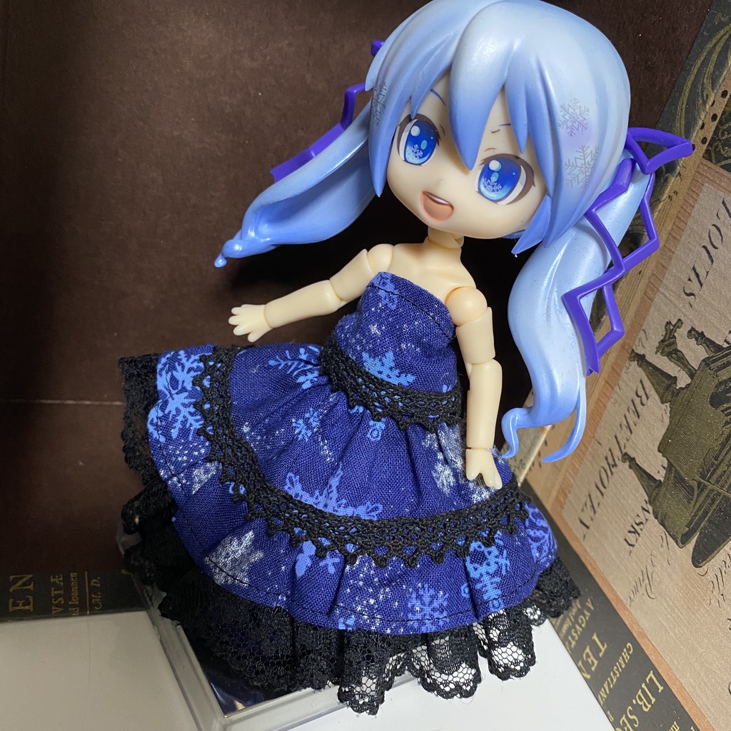 【完売】ねんどろいどどーる用洋服セット 《雪ドレス》
