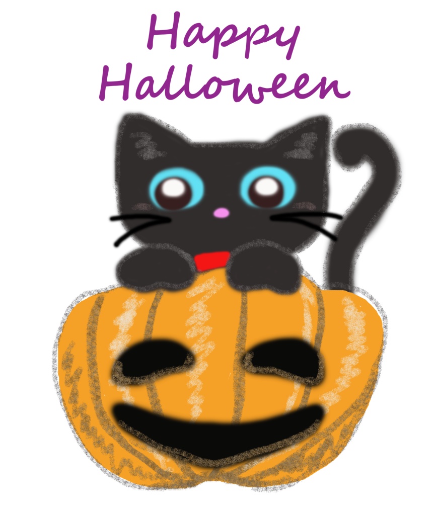 かぼちゃとねこ(ハロウィン トートバッグ)