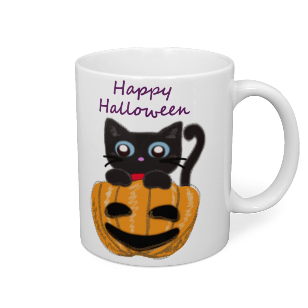 ハロウィン（かぼちゃとねこ）マグカップ