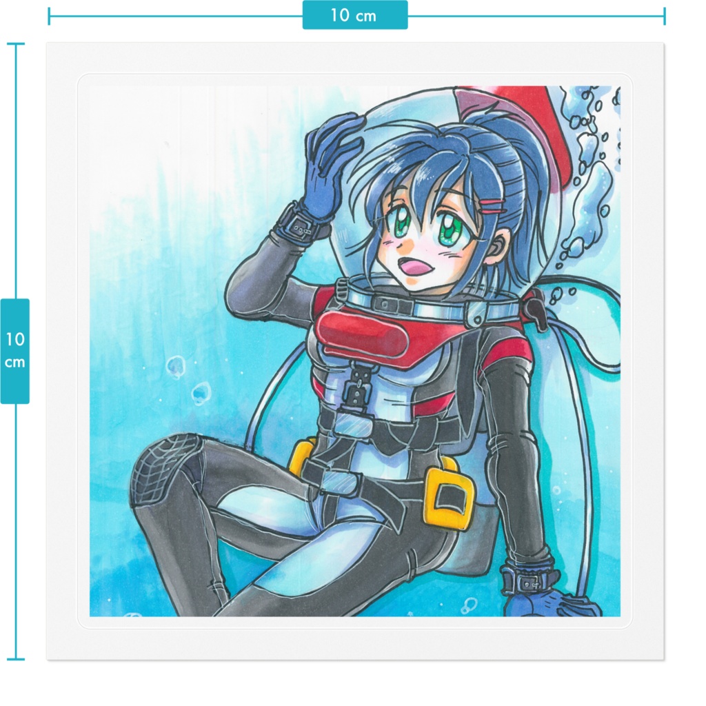 ダイバー娘ステッカー