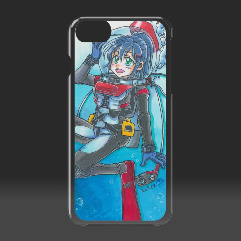 ダイバー娘iPhoneケース