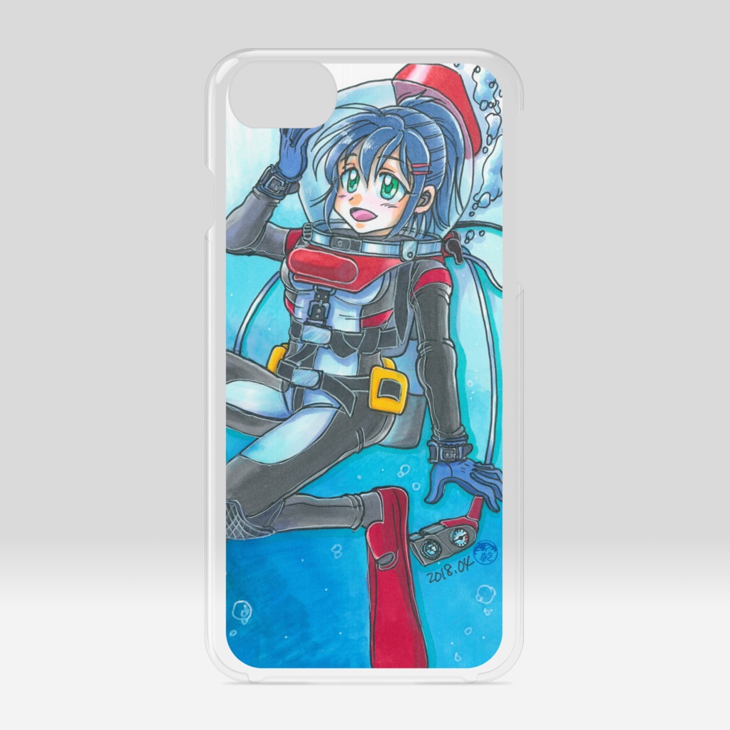 ダイバー娘iPhoneケース