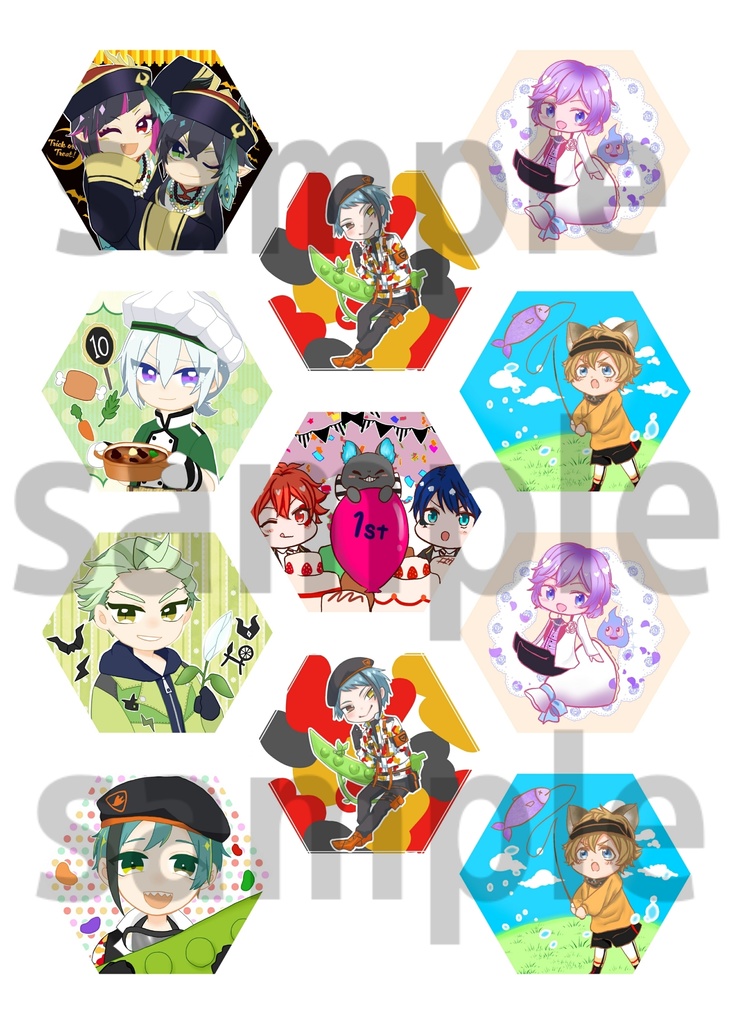 (合作)イベント絵柄型抜きシール