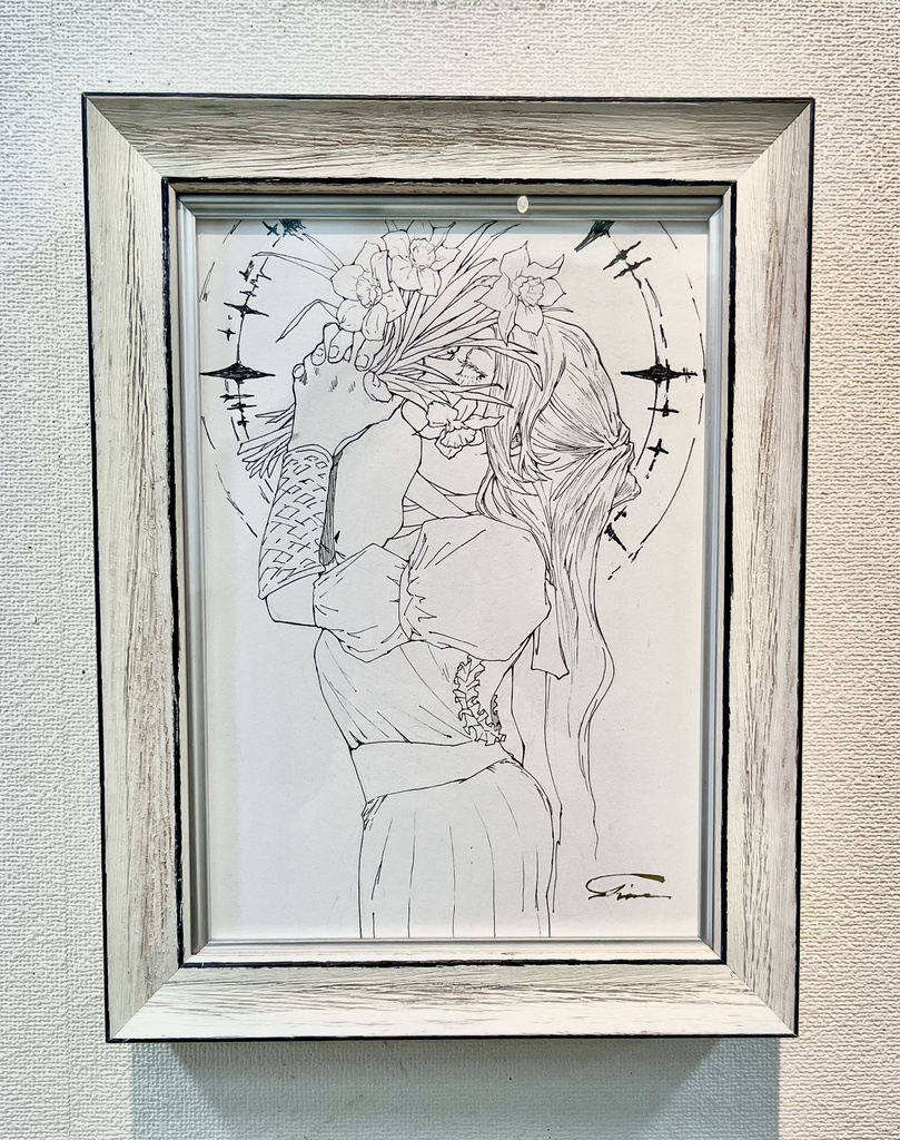 「水仙」原画(額入り)