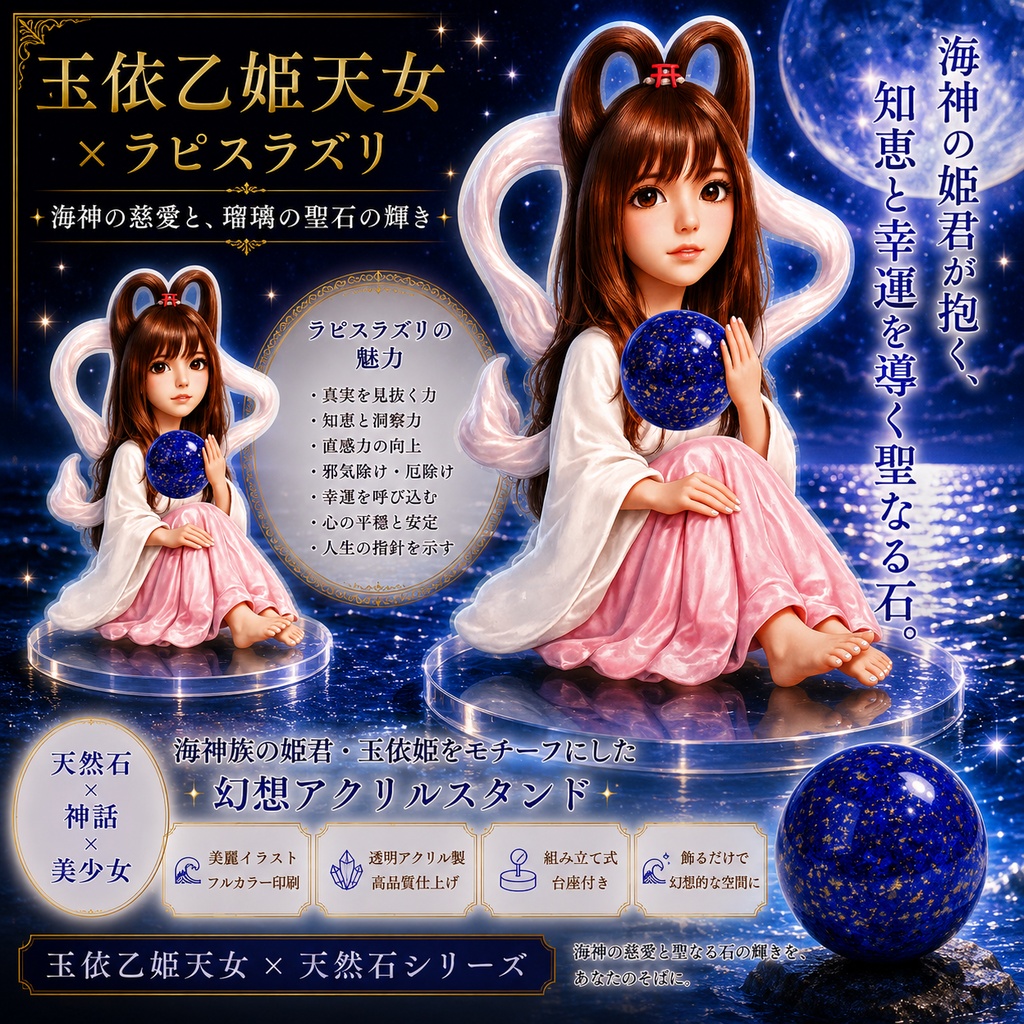 玉依乙姫天女xラピスラズリ 海神の姫君が抱く、天空を映す瑠璃の守護石