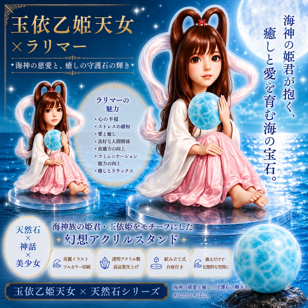 玉依乙姫天女xラリマー 海神の姫君が抱く、癒やしと愛を育む海の宝石