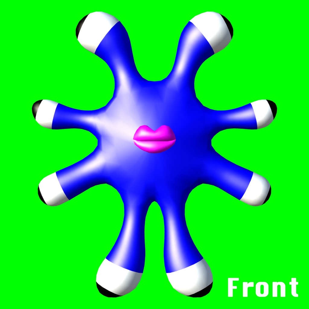 【VRChat向け・Quest対応3Dモデル】スピン星人