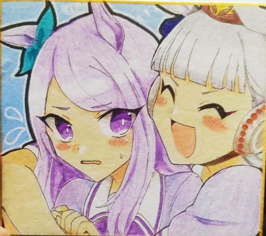 メジロマックイーン＋ゴールドシップ色紙