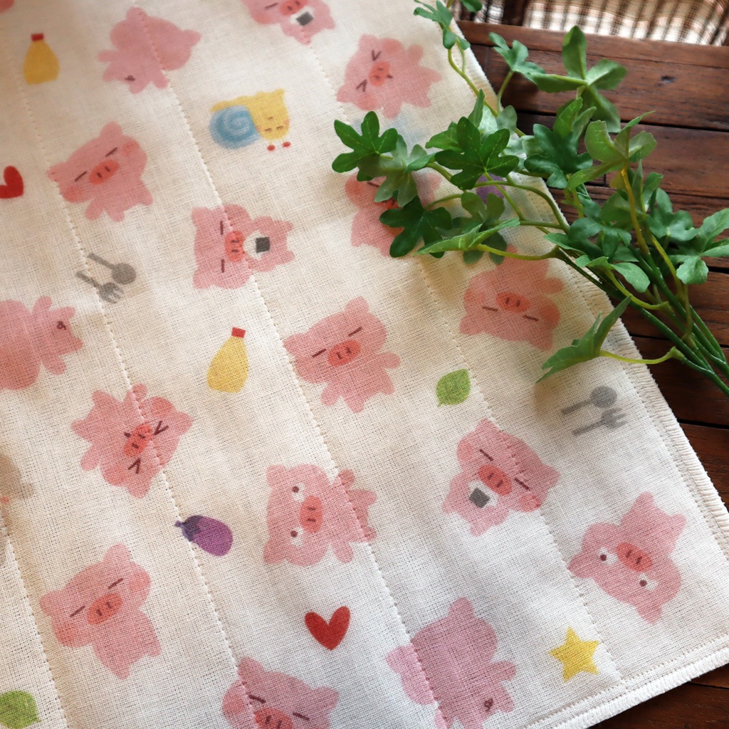 ぶたたの蚊帳ふきん