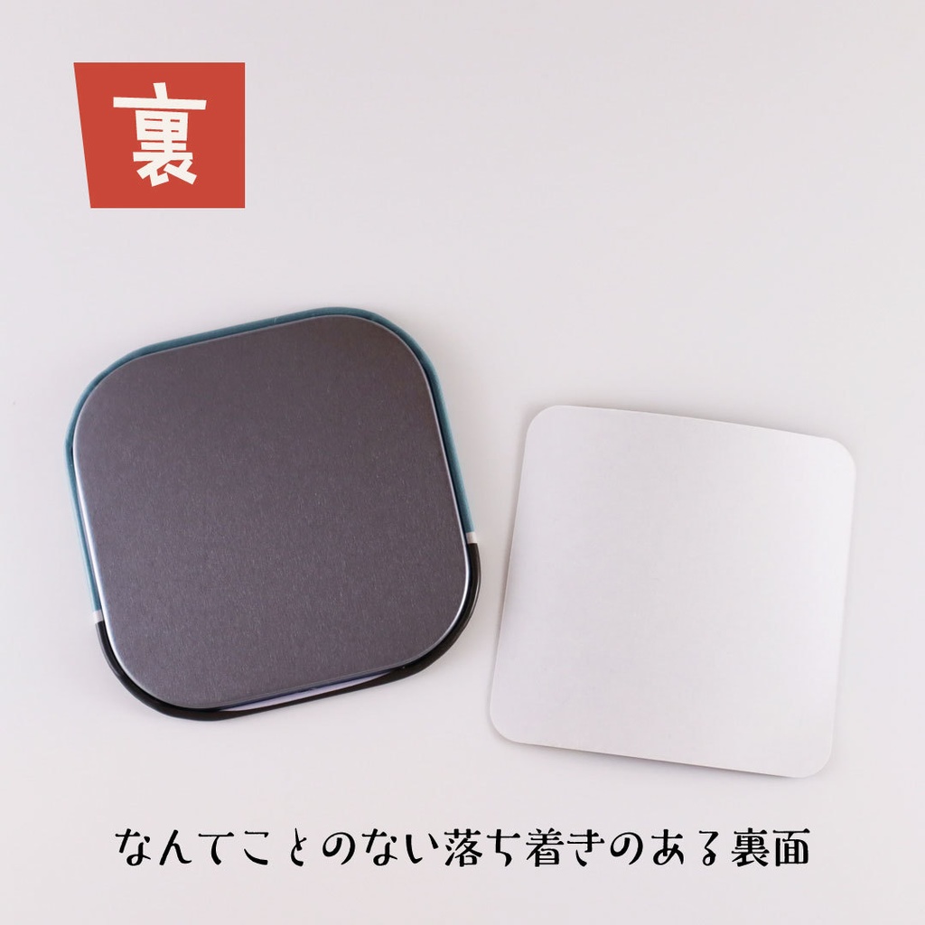 レトロテイストなブリキのコースターとステッカーのセット