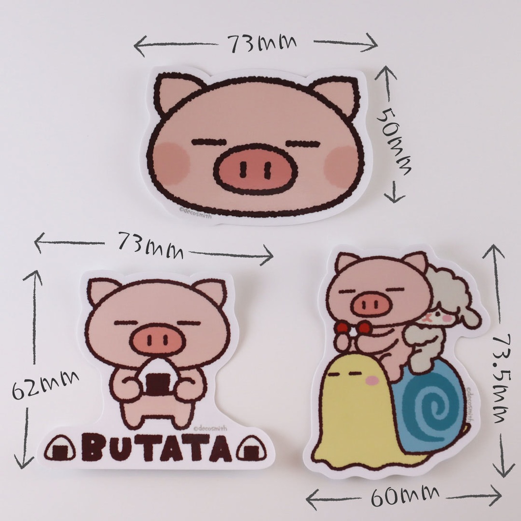 小さめのステッカー3種セット