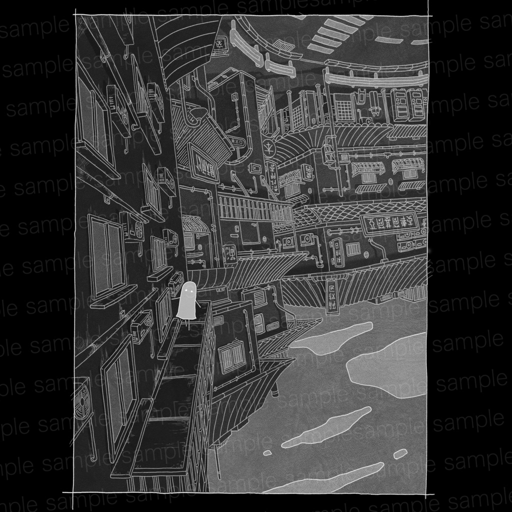 【千川帰海】半袖丁シャツ(墨)_さかさ