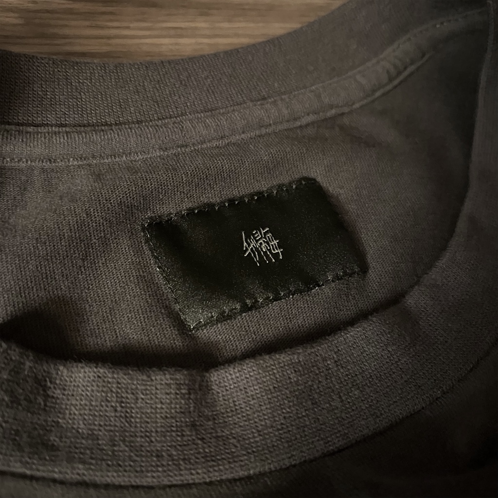 【千川帰海】半袖丁シャツ(墨)_さかさ