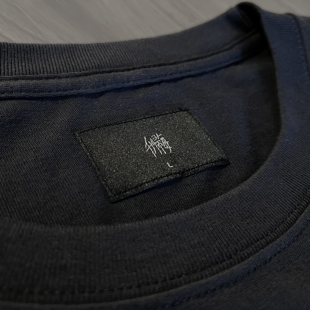 【受注生産】半袖丁シャツ(白/黒)_用水路